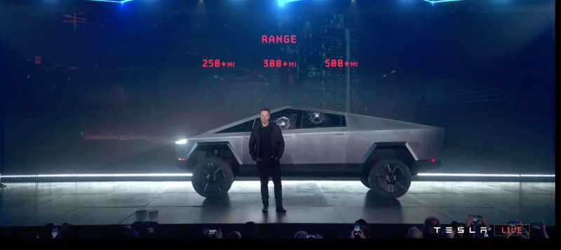 Illustration for article titled The Tesla Cybertruck Is A Brutal, Angular Beast With Unbelievable Specs